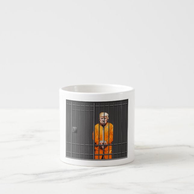 Trump in Jail Espresso Mug  (Front)
