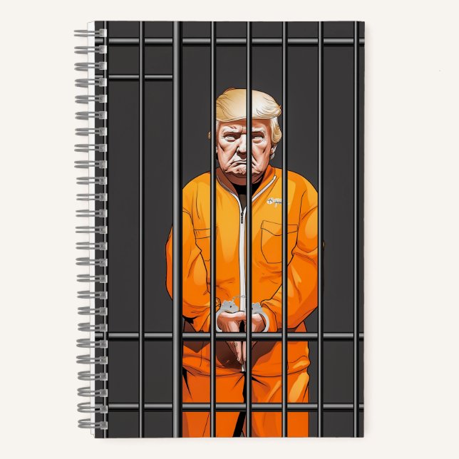 Trump in Jail Spiral Notebook 5.5" x 8.5" (Front)