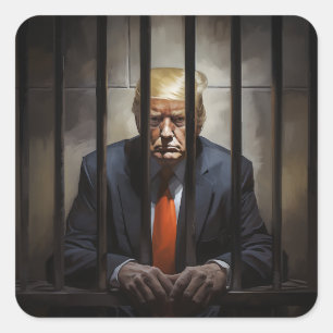 Trump in Jail.  Square Sticker