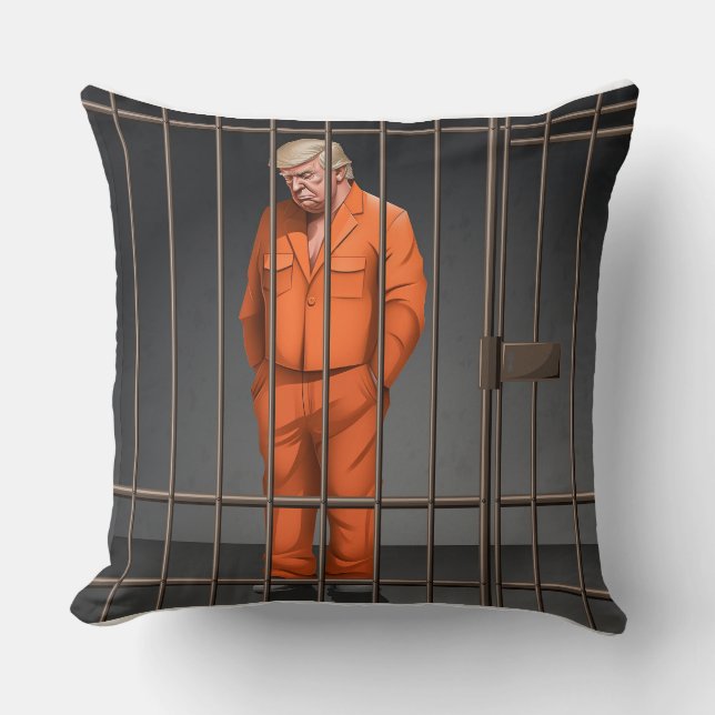 Trump in Jail Throw Pillow 20" x 20"  (Front)