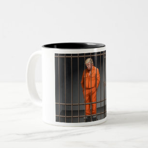 Trump in Jail Two-Tone Mug, 11 oz  Coffee Mug