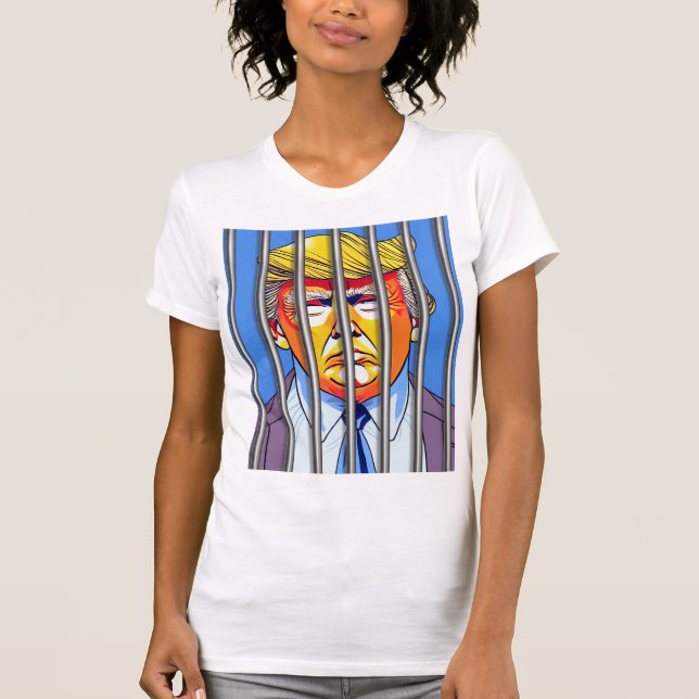 Trump in Jail Women's Bella+Canvas Slim Fit T-Shir T-Shirt (Front)