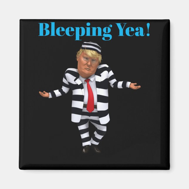 Trump in Prison Wear Magnet (Front)