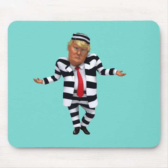 Trump in Prison Wear Mouse Pad (Front)