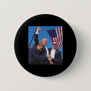 Trump Ination Attempt 6 Cm Round Badge
