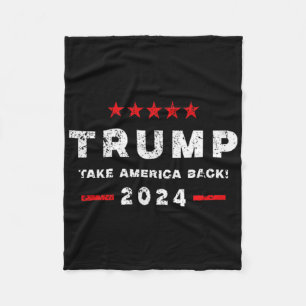 Trump Ination Attempt You Missed Twice 2 Sided Fleece Blanket