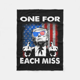Trump Ination Attempt You Missed Twice One For Eac Fleece Blanket