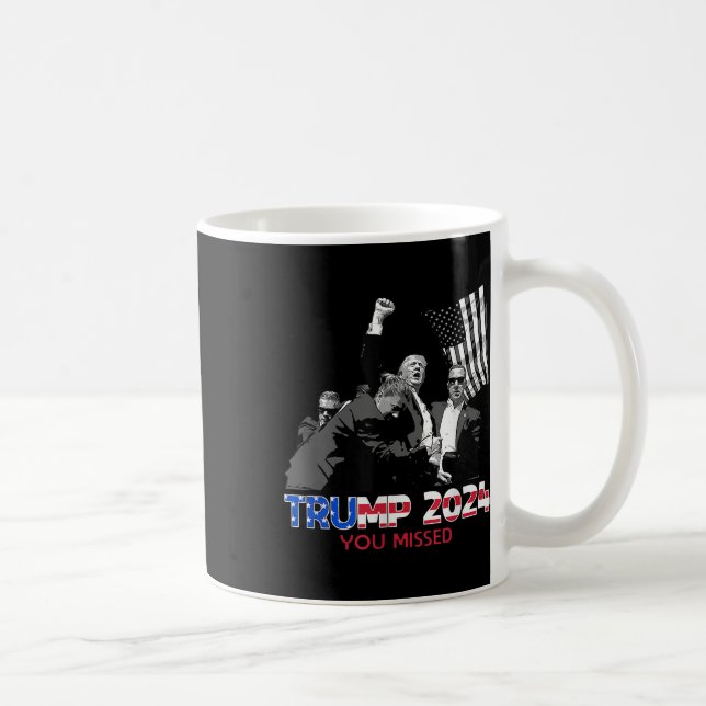 Trump Ination Bloody Ear Butler Trump Xou Missed  Coffee Mug (Right)