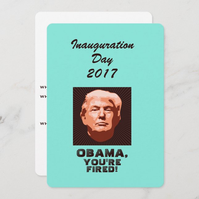 Trump Inauguration 2017 Custom Invitation (Front/Back)