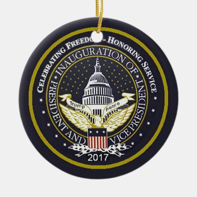 TRUMP Inauguration Ceramic Ornament (Front)