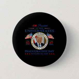 Trump Inauguration Day 2025 47th President Usa Fla 6 Cm Round Badge