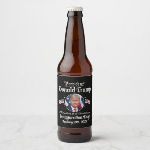 Trump Inauguration Day 2025 47th USA President Beer Bottle Label