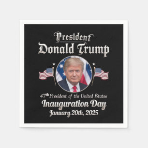 Trump Inauguration Day 2025 47th USA President Napkin