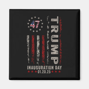 Trump Inauguration Day 2025 Memorabilia Usa Flag V Magnet