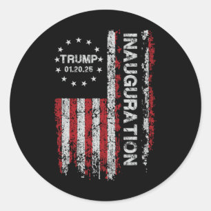 Trump Inauguration Day 2025 President Memorabilia Classic Round Sticker