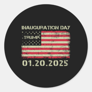 Trump Inauguration Day 2025 President Memorabilia Classic Round Sticker