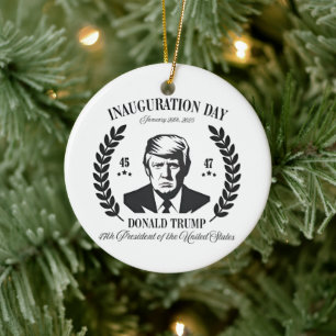 Trump Inauguration Day 2025 Proud Maga Ceramic Ornament