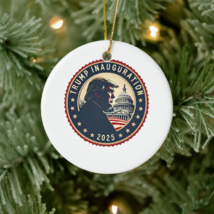 Trump Inauguration Day 2025 Proud Maga  Ceramic Ornament