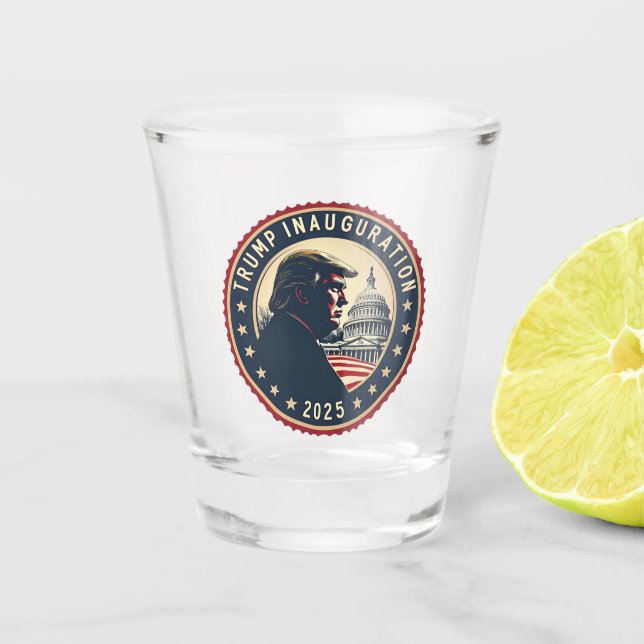 Trump Inauguration Day 2025 Proud Maga  Shot Glass (Front)