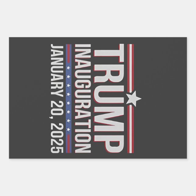 Trump inauguration Day January 2025 President  Wrapping Paper Sheet (Front)