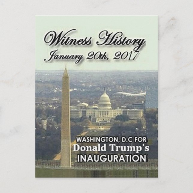 TRUMP Inauguration postcard (Front)