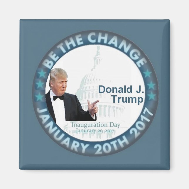 TRUMP Inauguration Sguare Magnet (Front)