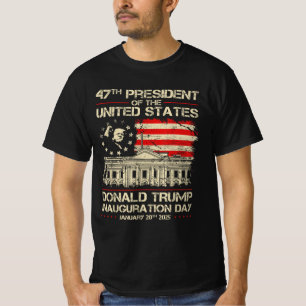 Trump Inauguration Trump 2025 Flag American 47th T-Shirt