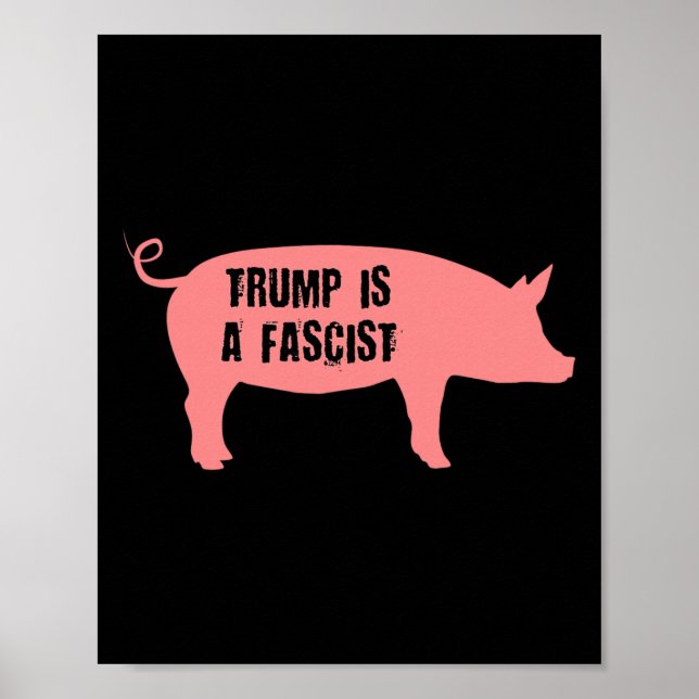Trump Is A Fascist Inside Pig Icon  Poster (Front)
