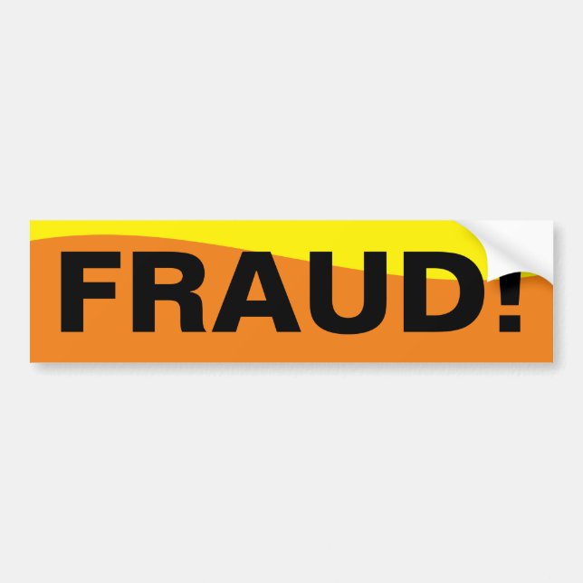 TRUMP IS A FRAUD! BUMPER STICKER (Front)