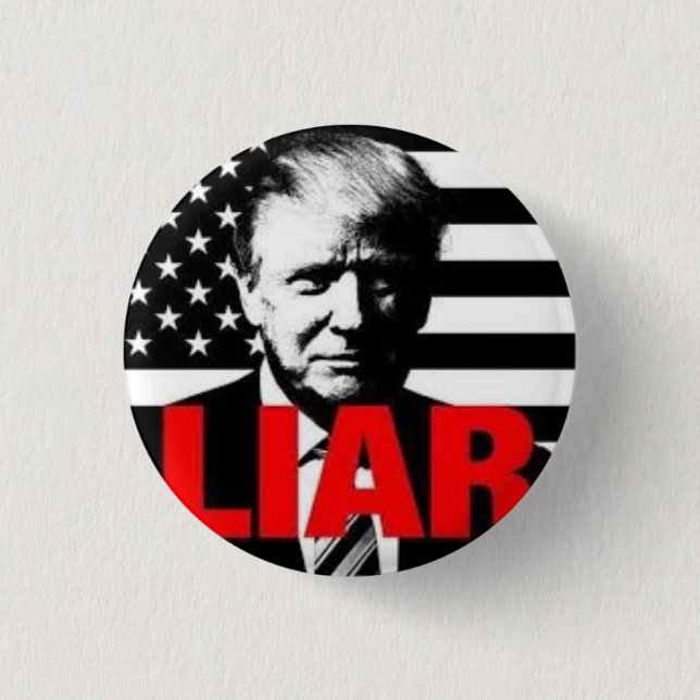 Trump is a Liar! 3 Cm Round Badge (Front)