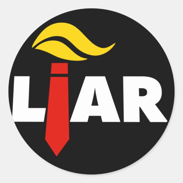 Trump Is A Liar  Classic Round Sticker (Front)