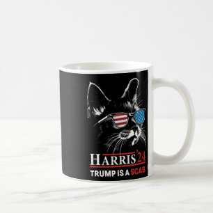 Trump Is A Scab Vote Harris Vheimer Cat Lady 1 Coffee Mug