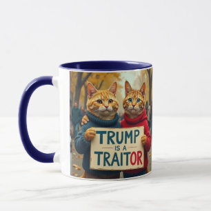 Trump Is A Traitor Cat Resistance Movement Mug