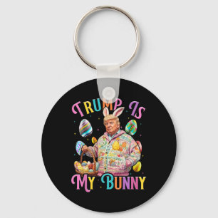 Trump Is My Bunny Spring Hunt Eggs Make Easter Gre Key Ring