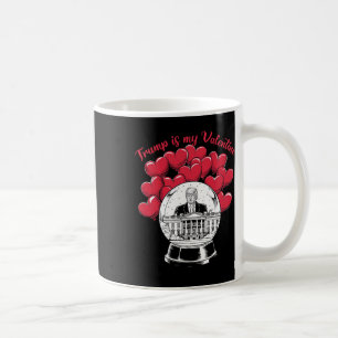 Trump Is My Valentine Funny Trump Coquette Bow Hea Coffee Mug