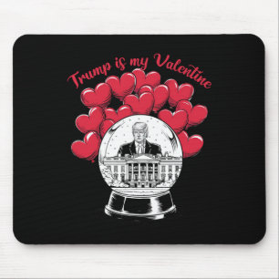Trump Is My Valentine Funny Trump Coquette Bow Hea Mouse Pad