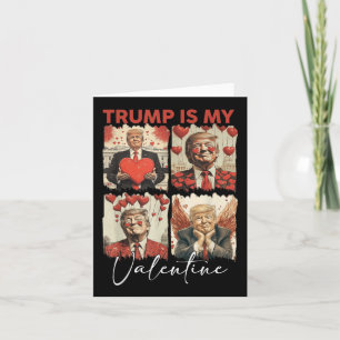 Trump Is My Valentine Funny Trump Valentine Retro  Card