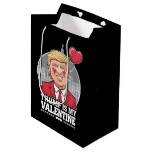 Trump is My Valentine Retro Valentines Day  Medium Gift Bag