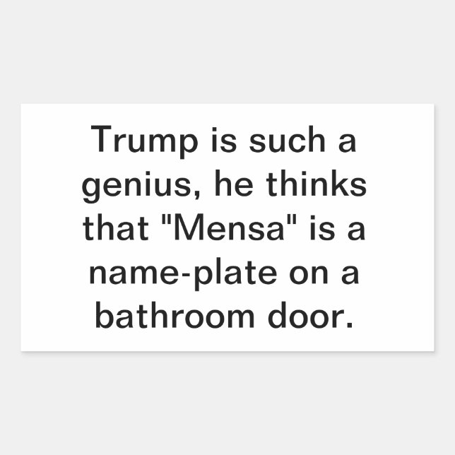 Trump is not a stable genius Hankamer Artjunkhaus Rectangular Sticker (Front)