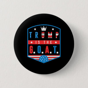 Trump Is The Goat - Funny Pro-trump Supporter Gift 6 Cm Round Badge