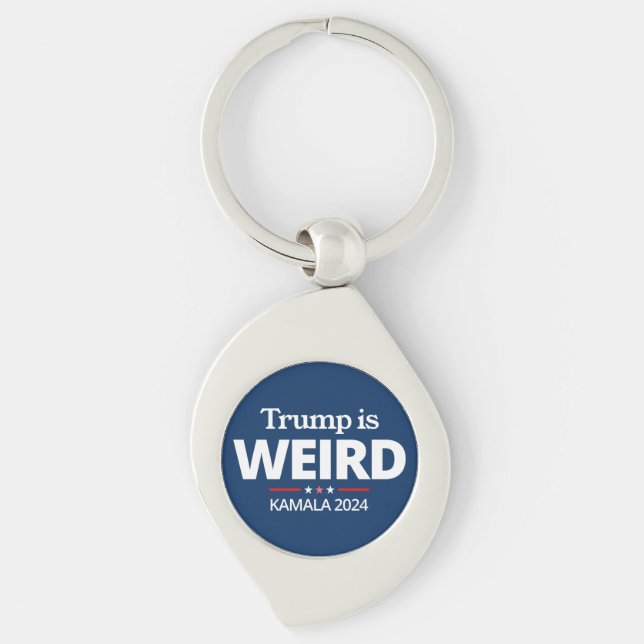 Trump is Weird, Funny Anti-Trump , 2024 Kamala  Key Ring (Front)