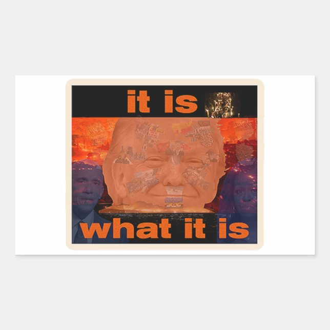 Trump It Is What It Is Rectangular Sticker (Front)