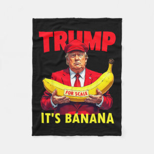 Trump It's Banana (for Scale) Starship Funny Fleece Blanket