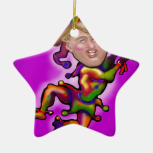 Trump Jester Ceramic Ornament