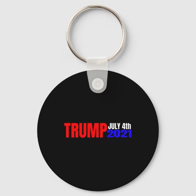 Trump July 4th  Key Ring (Front)
