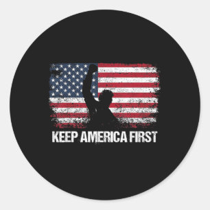 Trump Keep America First Classic Round Sticker