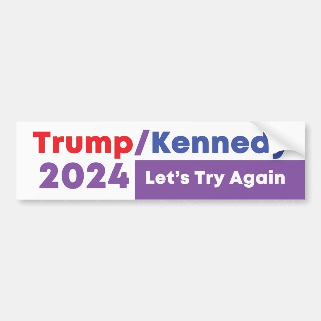 Trump & Kennedy 2024 Election Bumper Sticker (Front)