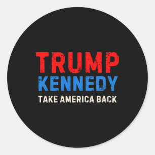 Trump Kennedy Election Republican Classic Round Sticker