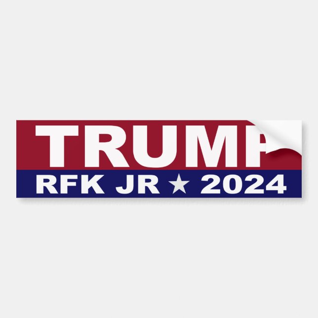 TRUMP KENNEDY RFK JR BUMPER STICKER (Front)