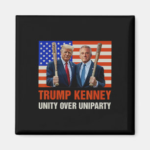 Trump Kennedy Unity Over Uniparty 2024 Funny Elect Magnet